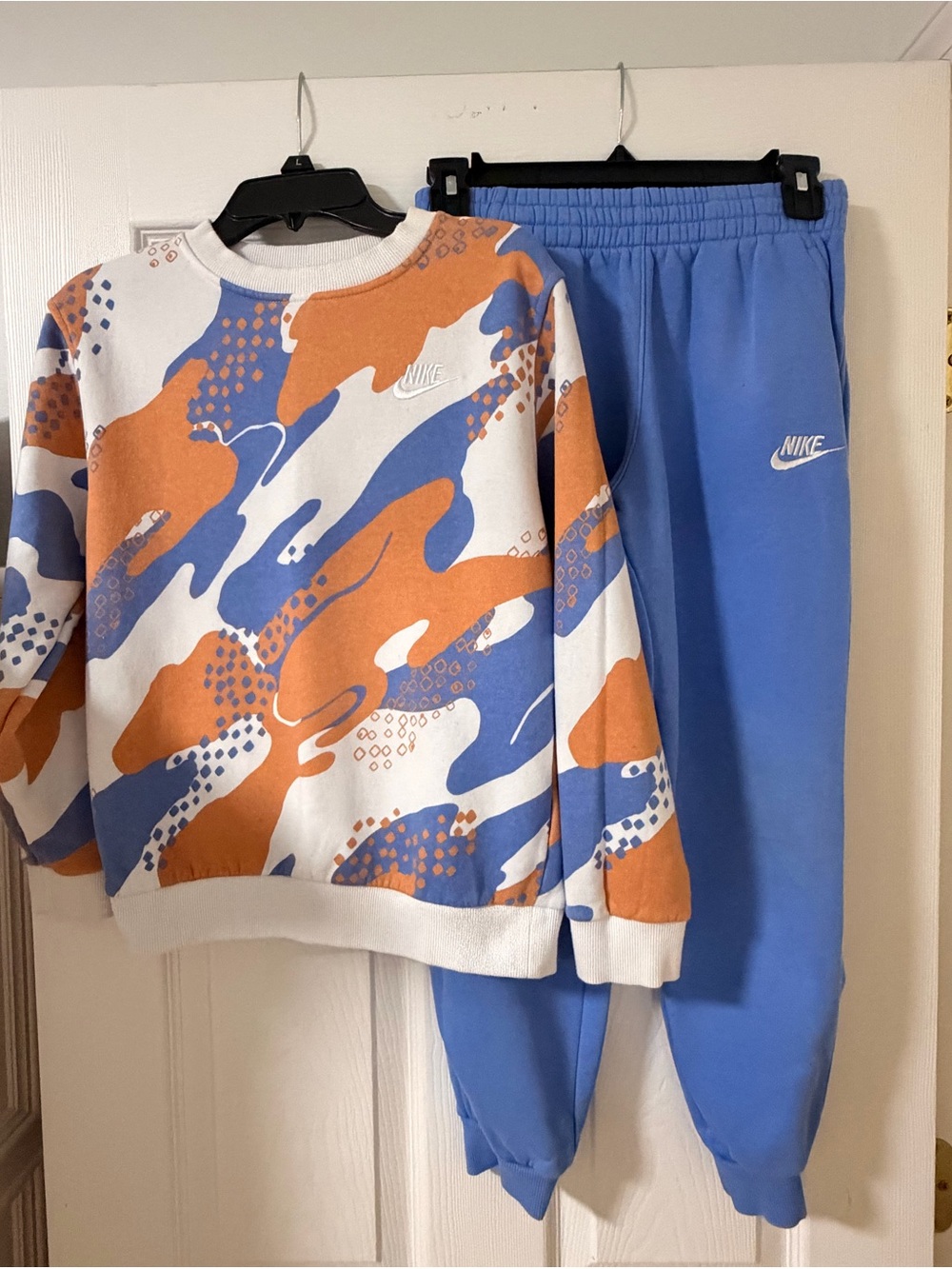Nike Kids Blue & Camo Sweatshirt with Blue Joggers